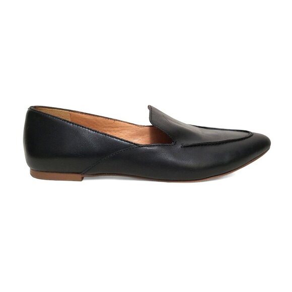 Madewell Shoes - MADEWELL Frances Loafer Black Leather Point Toe Slip-On Flat Shoe